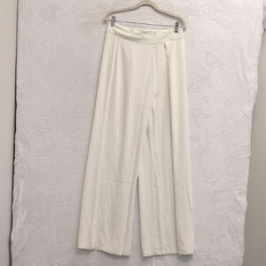 MUY MUY Women's White Wide Leg‎ Flowy High Waist Pants Size L
